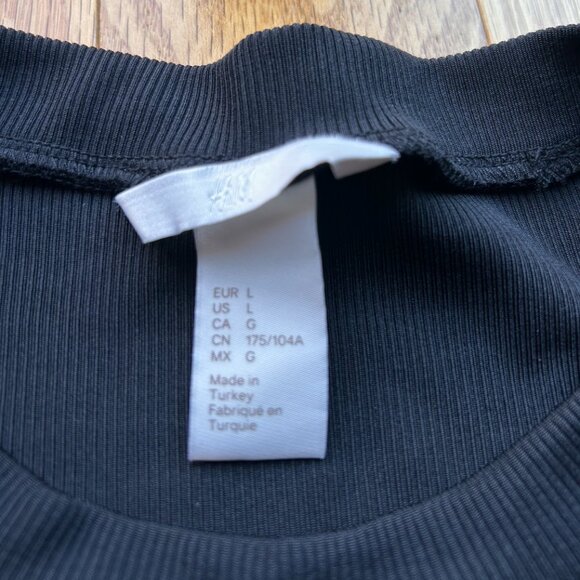 H&M Black Ribbed Bodycon Midi Dress - Picture 5 of 5